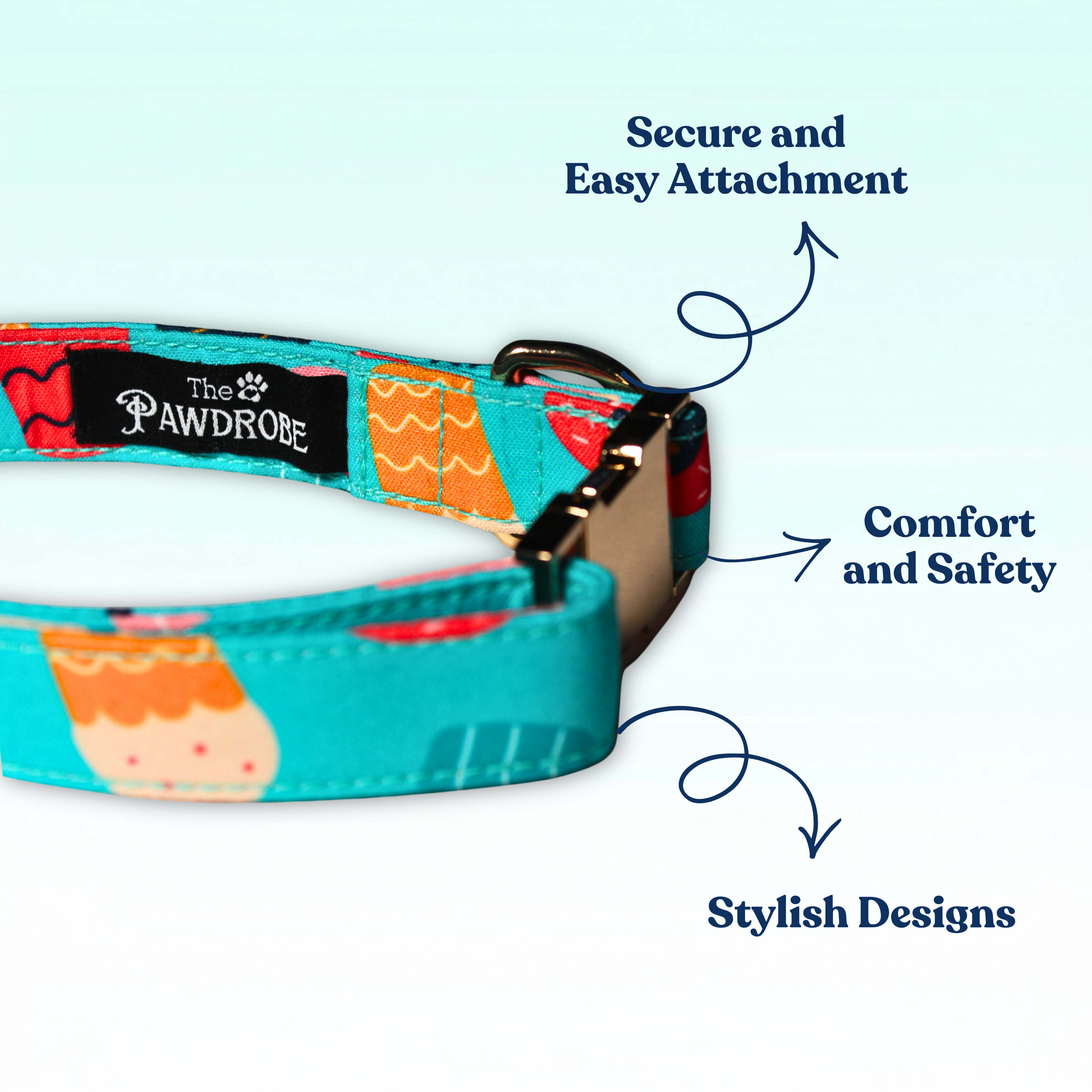 Pupcake Birthday Dog Collar | Cupcake Print Pet Collar for dogs & cats