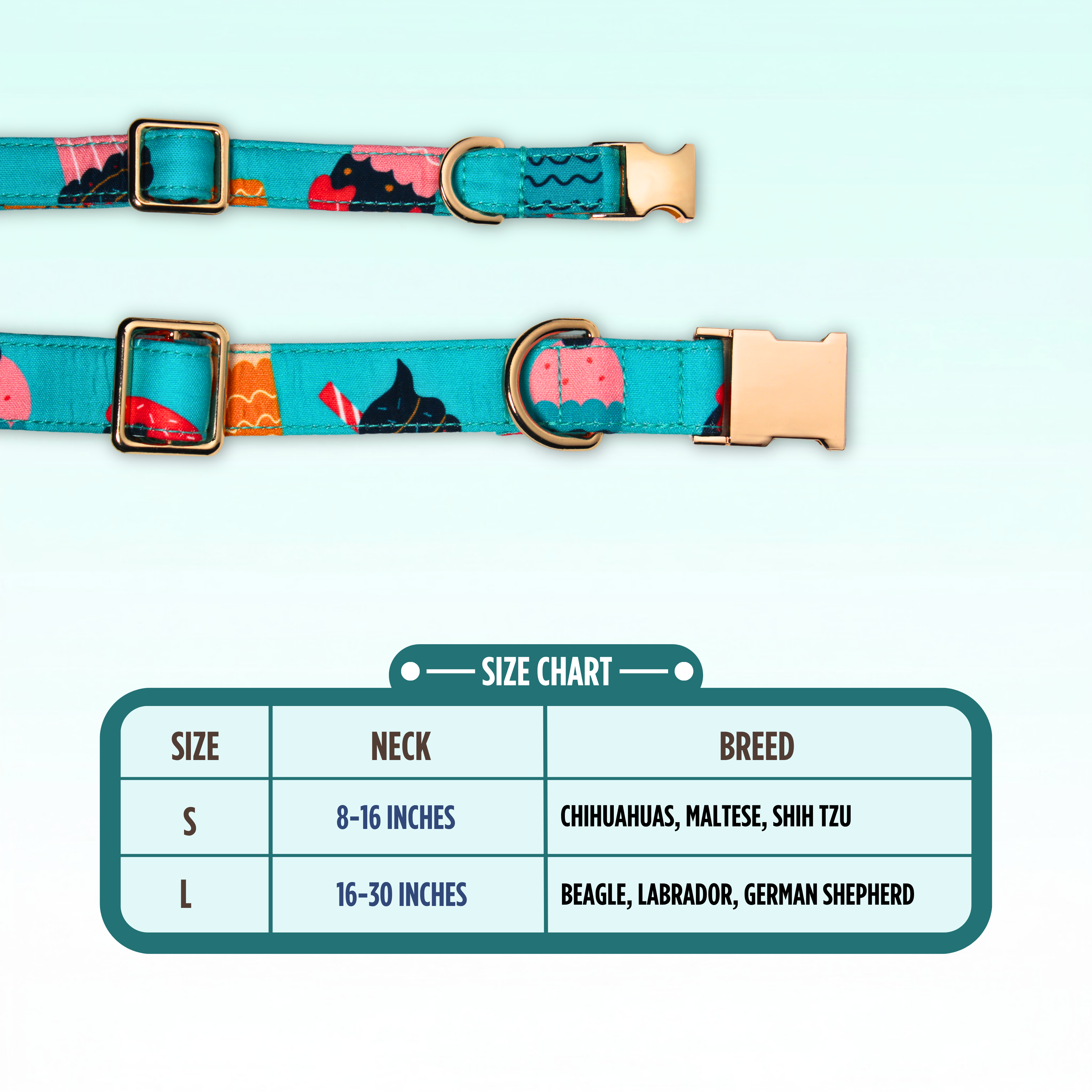 Pupcake Birthday Dog Collar | Cupcake Print Pet Collar for dogs & cats
